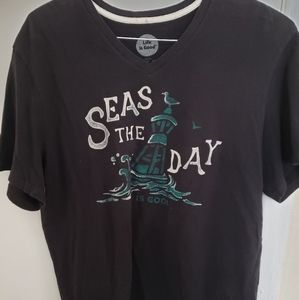 LIFE IS GOOD SEAS THE DAY MENS T SHIRT! SZ L